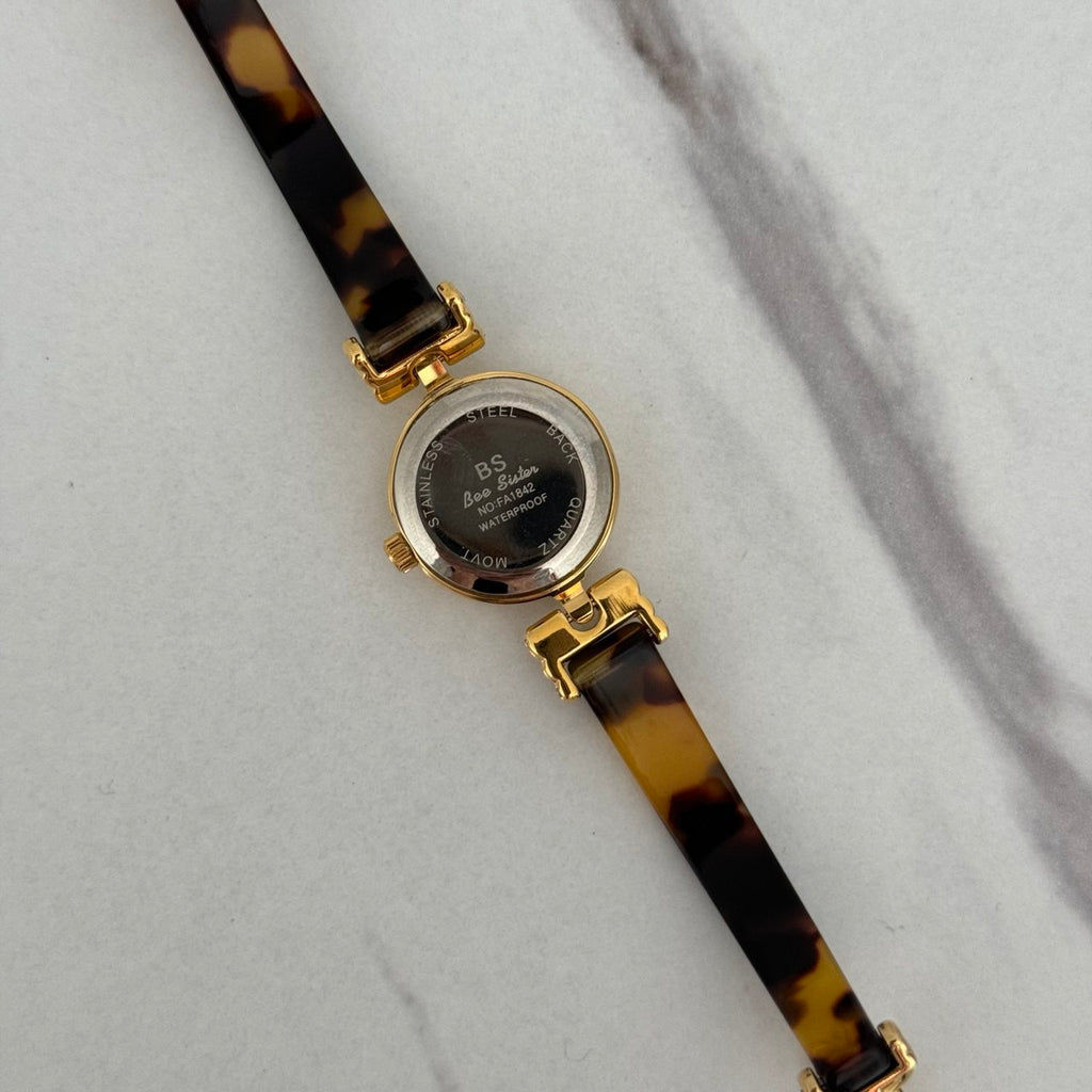 Gold/Brown Mini watch Bracelet