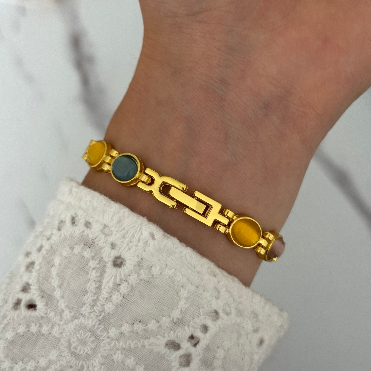 Vintage Inspired Gold/Multicolour Mini Watch