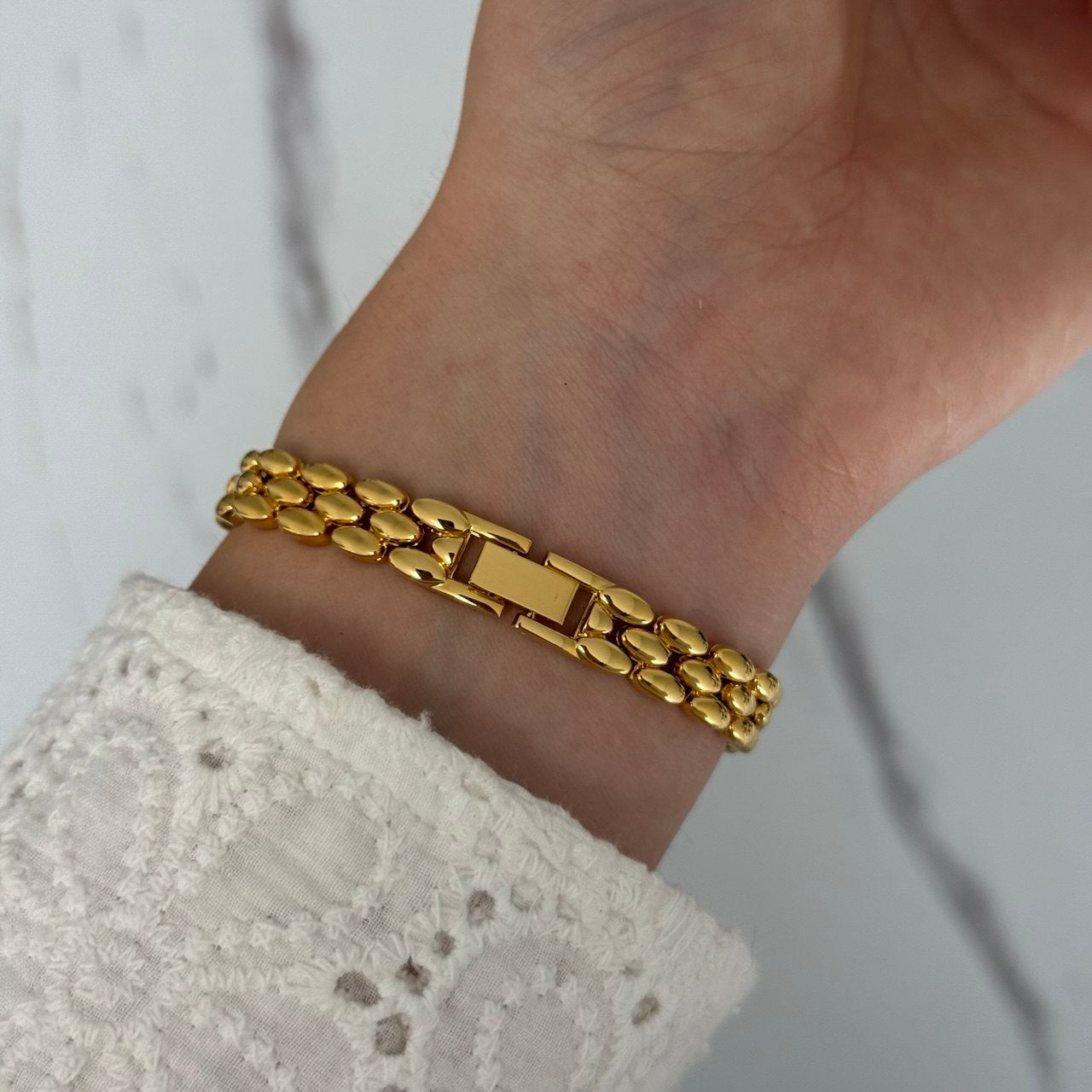 Vintage Vibe Floral Gold Mini watch