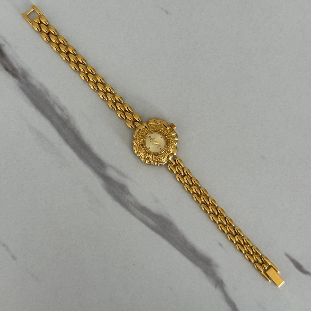 Vintage Vibe Floral Gold Mini watch