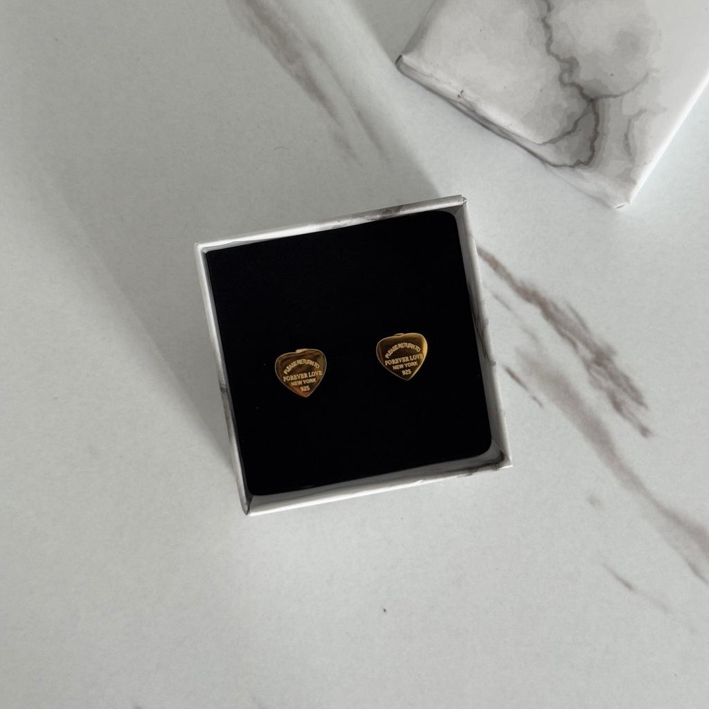 Gold Heart Earrings