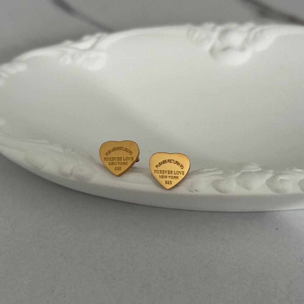 Gold Heart Earrings