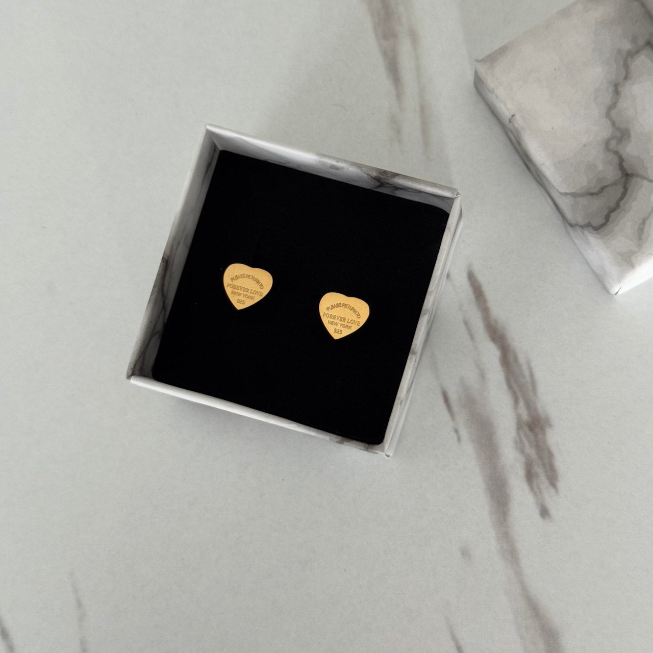 Gold Heart Earrings