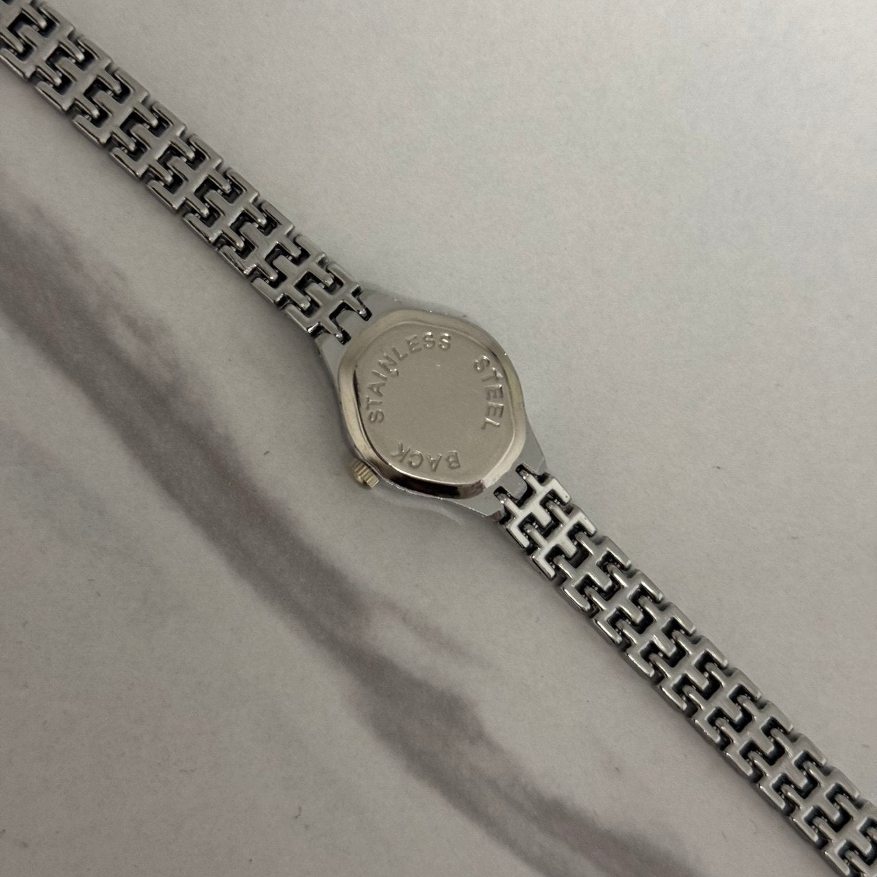 Vintage style Silver/White Watch Bracelet
