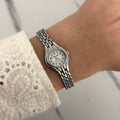 Vintage style Silver/White Watch Bracelet