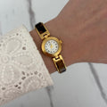 Gold/Brown Marble Mini Watch