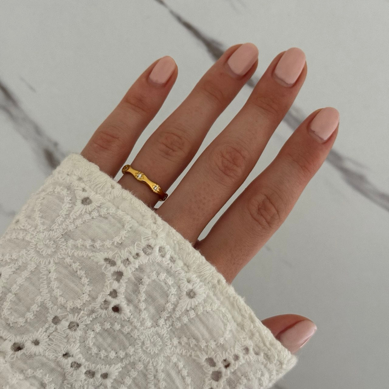 Gold ring Zircon Stone