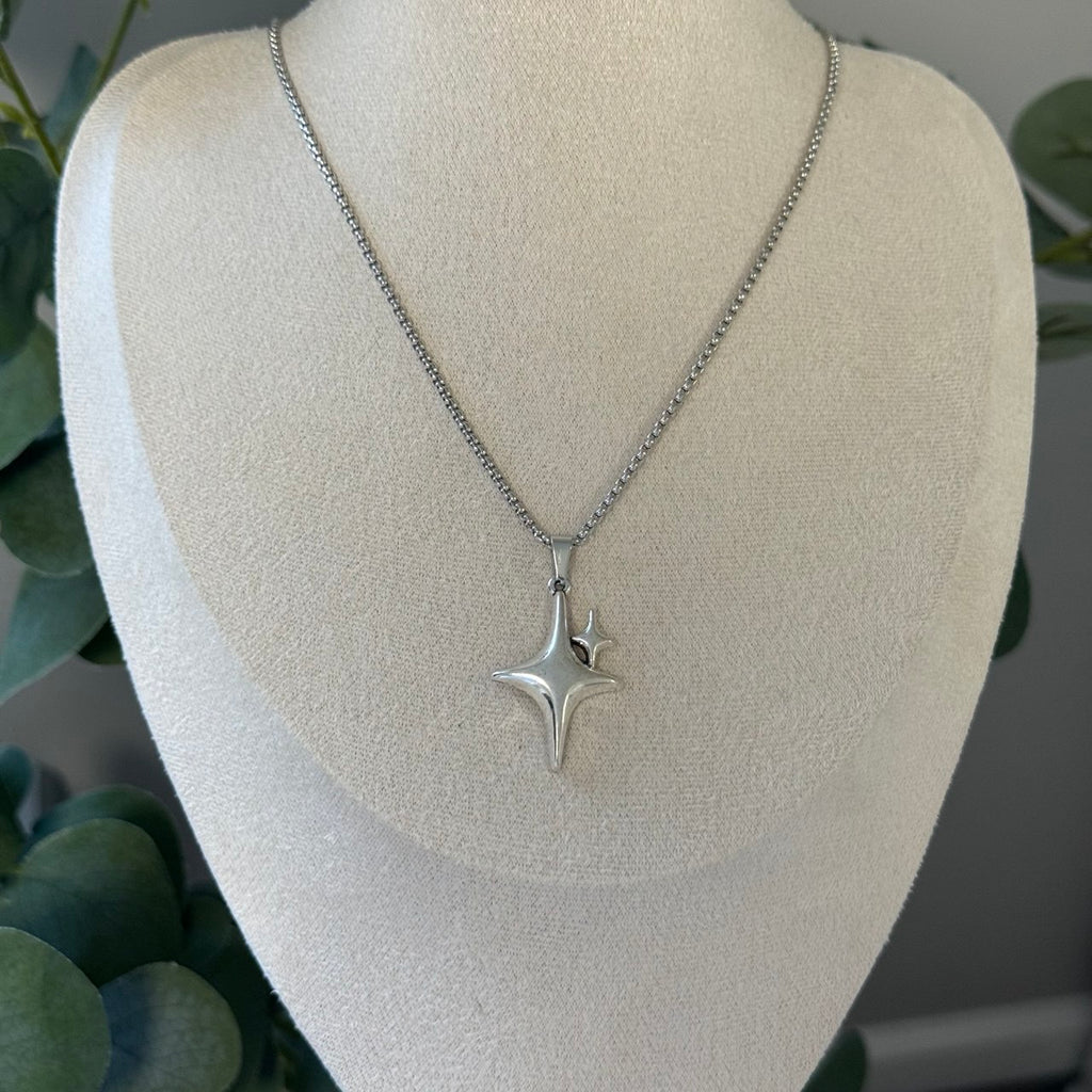 Silver Star Chain Necklace