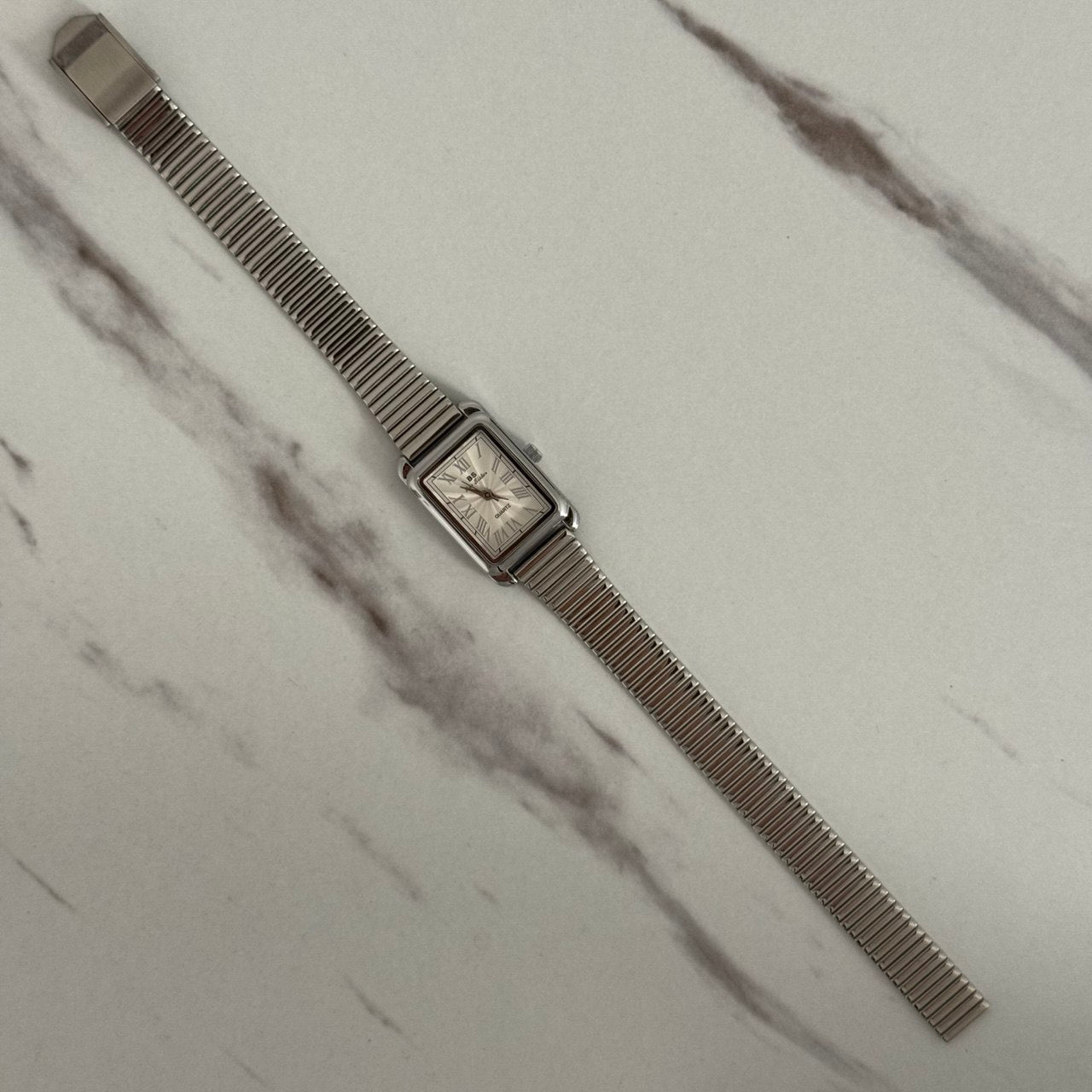Silver/White Mini Watch