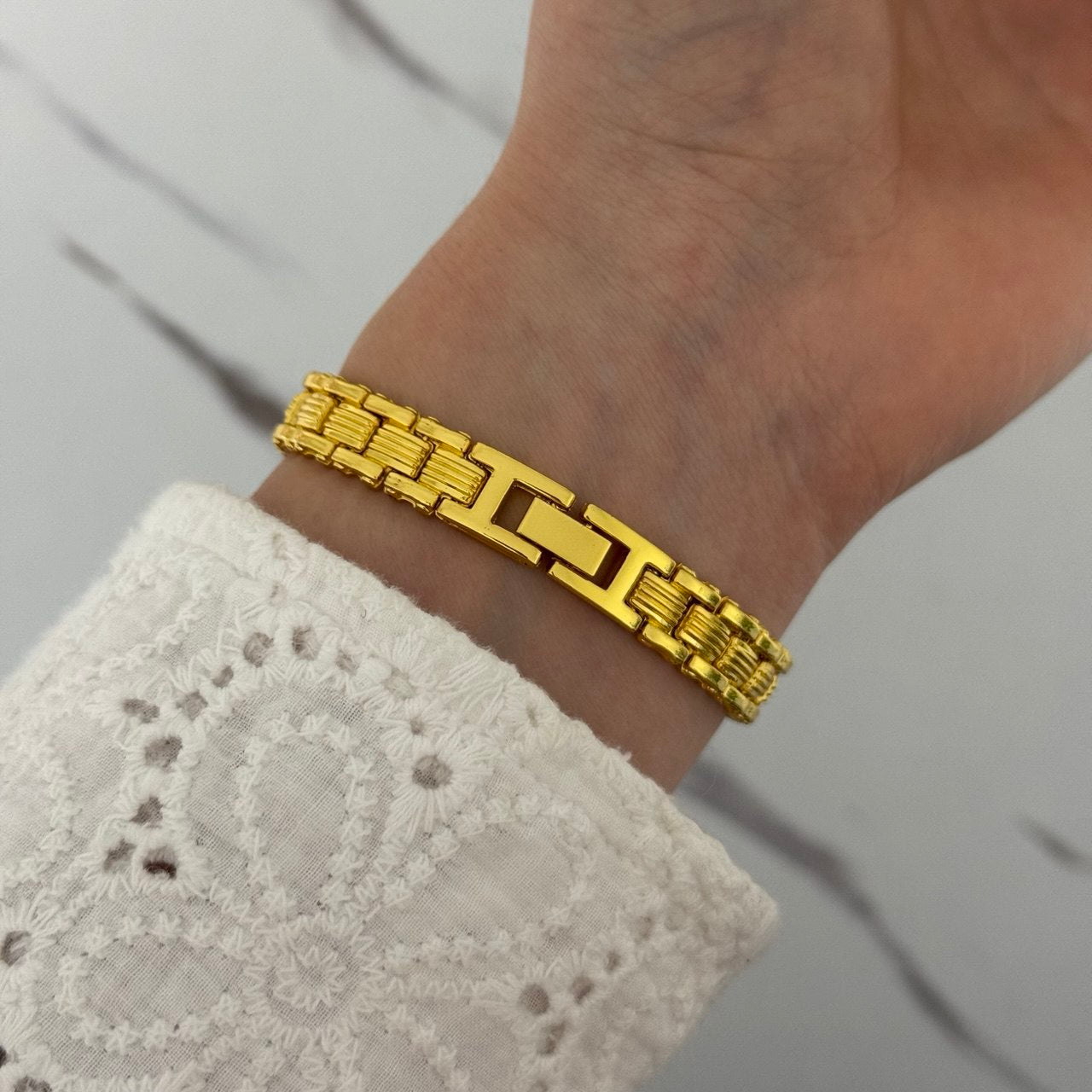 Vintage Gold Silver watch Heart Charm