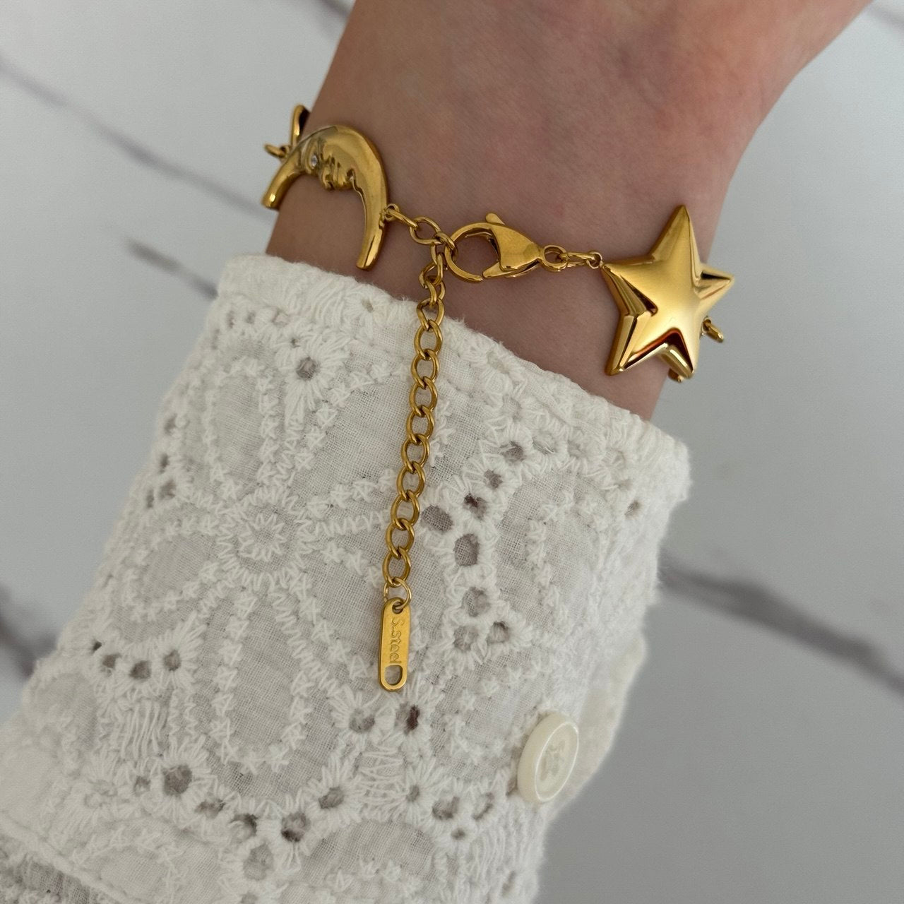 Gold Moon/Sun Bracelet