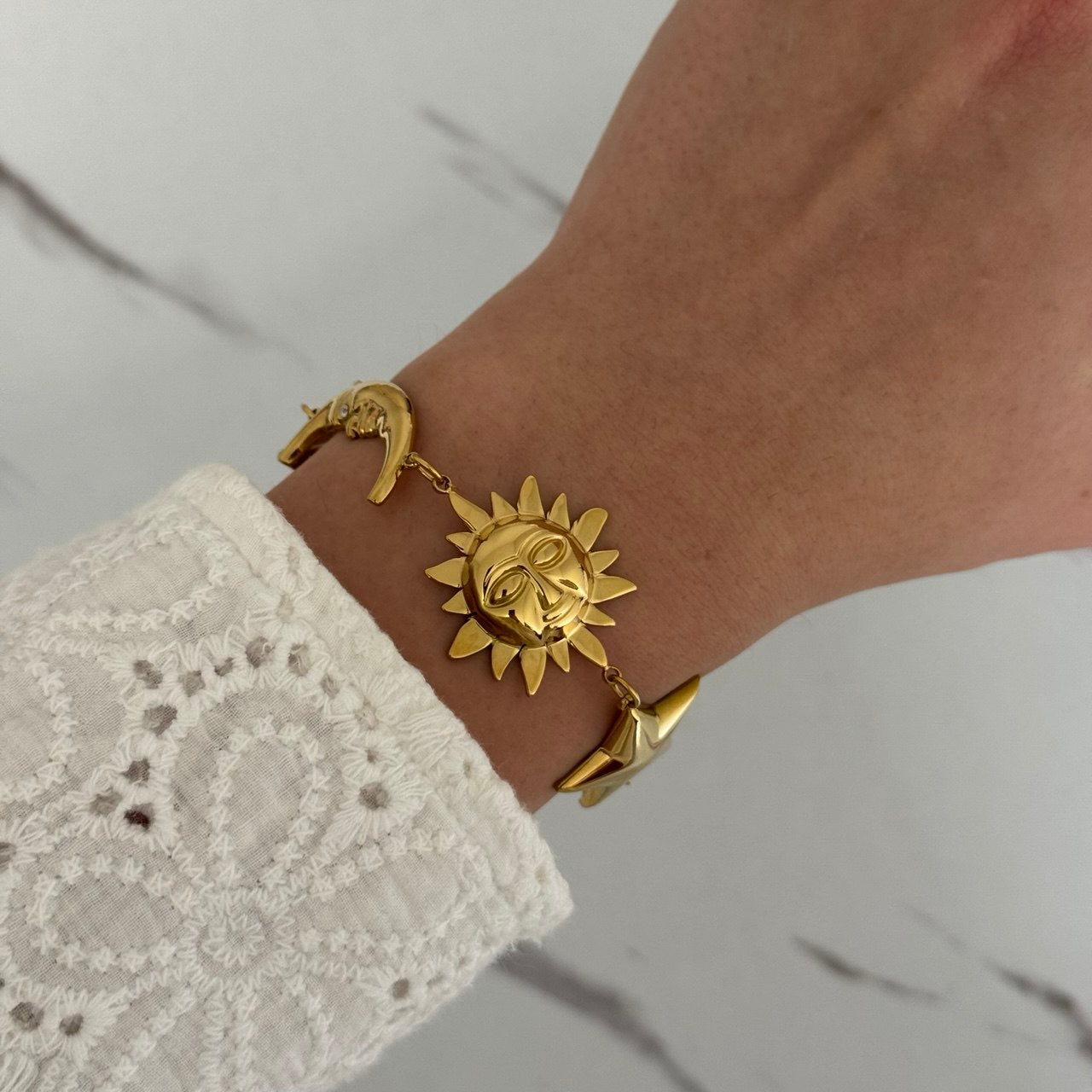 Gold Moon/Sun Bracelet