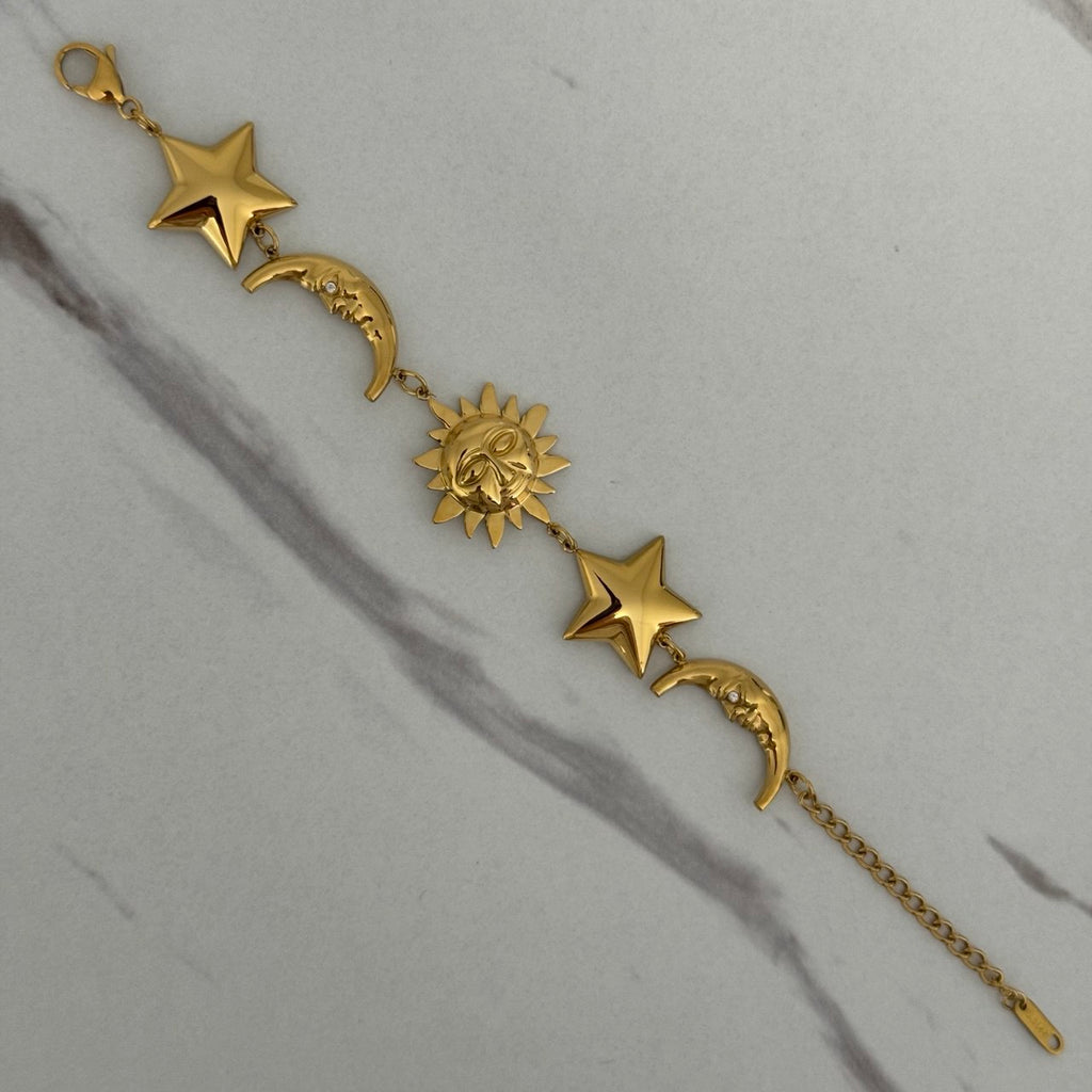 Gold Moon/Sun Bracelet