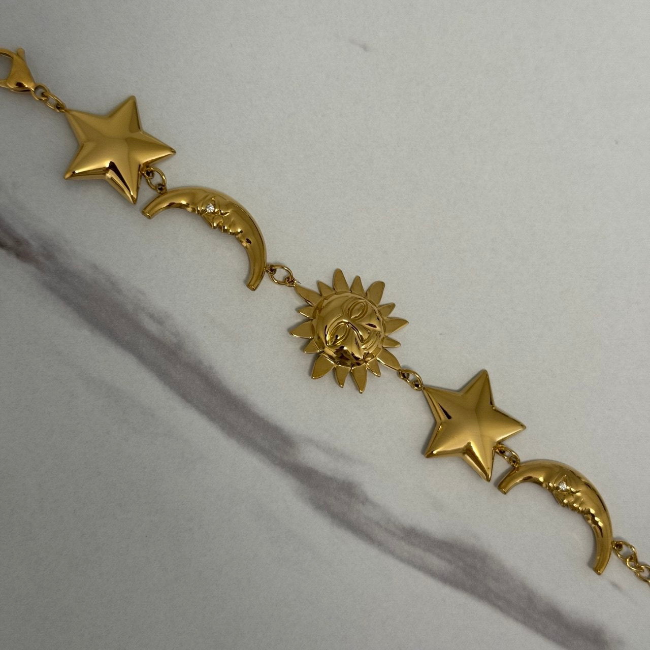 Gold Moon/Sun Bracelet