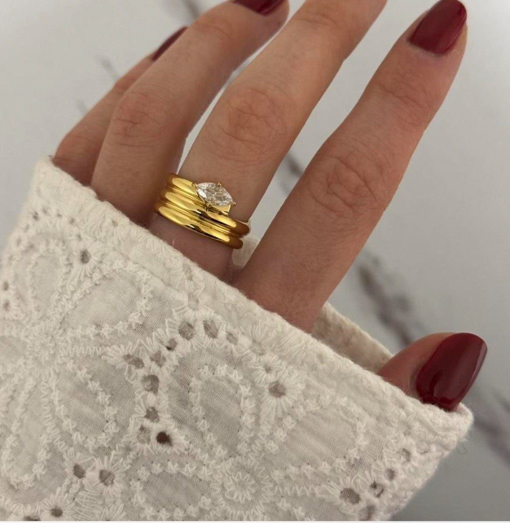 Vintage Vibe Zircon Stone Ring