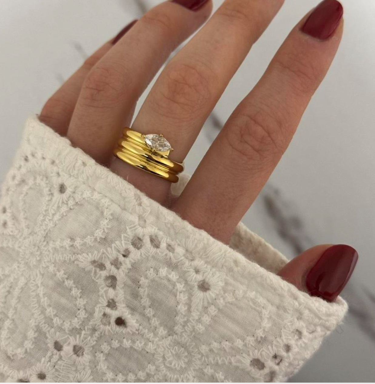 Vintage Vibe Zircon Stone Ring