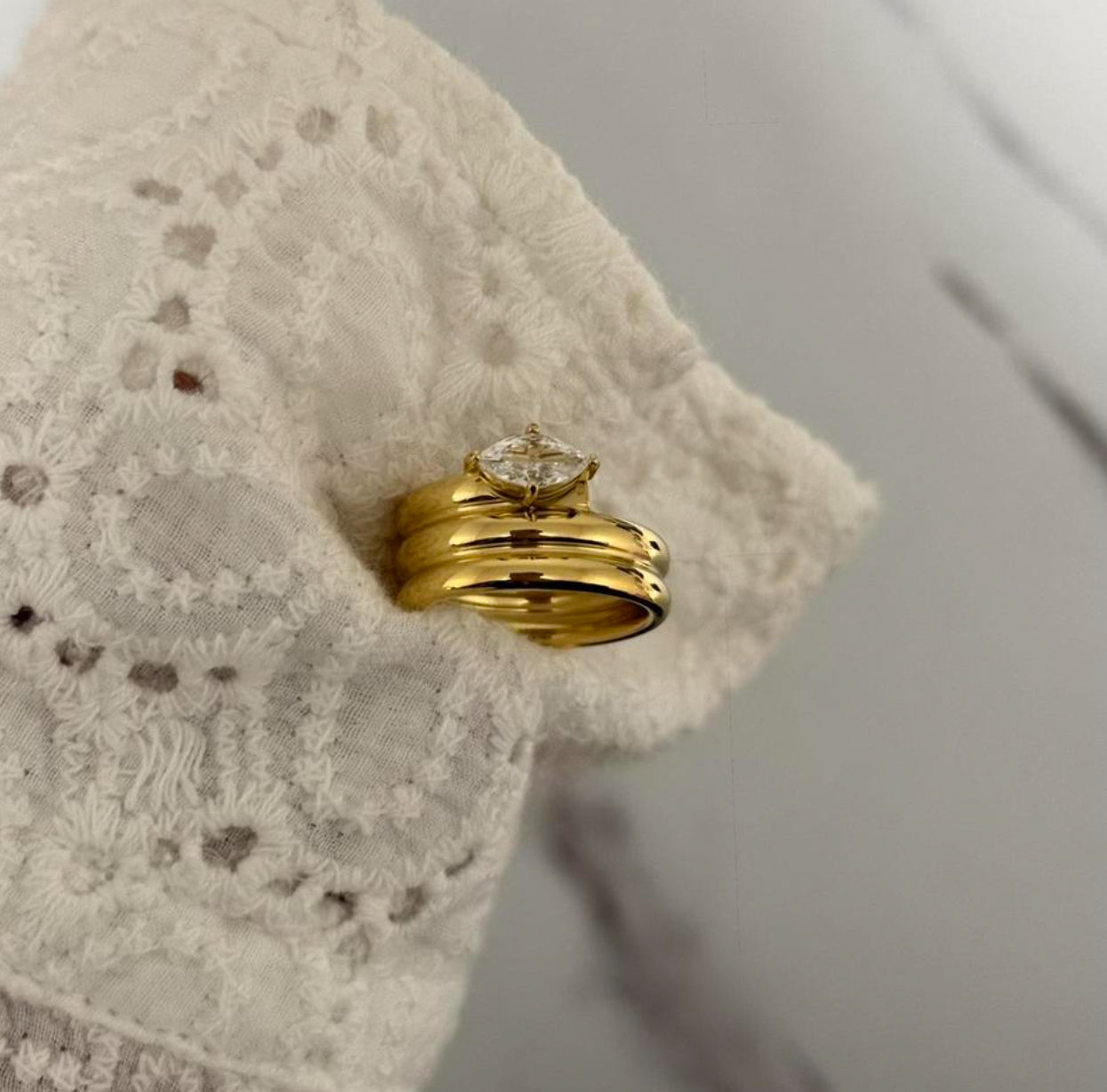 Vintage Vibe Zircon Stone Ring