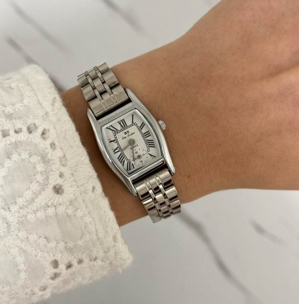 Vintage Inspired Silver Mini Watch