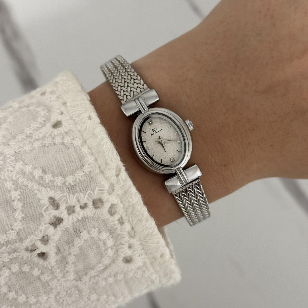 Silver/White Mini Watch