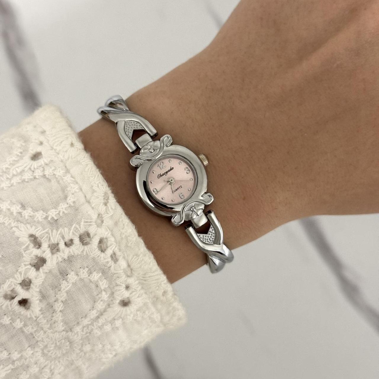 Silver/Pink Mini Watch