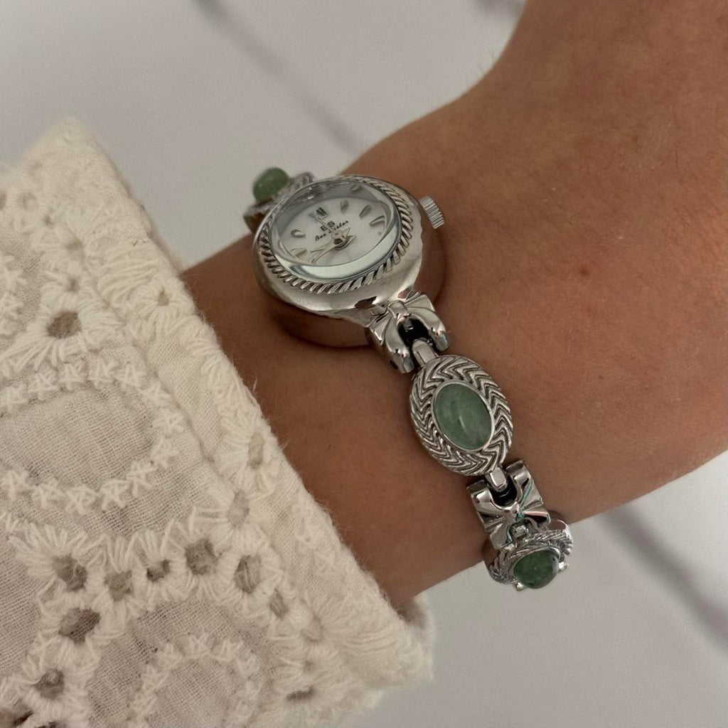 Silver/Green Mini Watch Elina