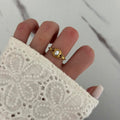 Vintage Vibe Gold Ring White Pearl