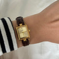 Square Brown/Gold Watch