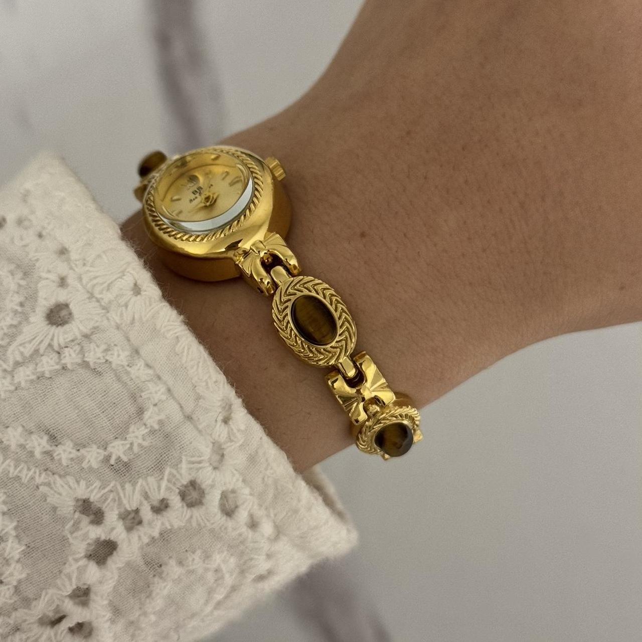 Elina Brown Natural Stone Watch