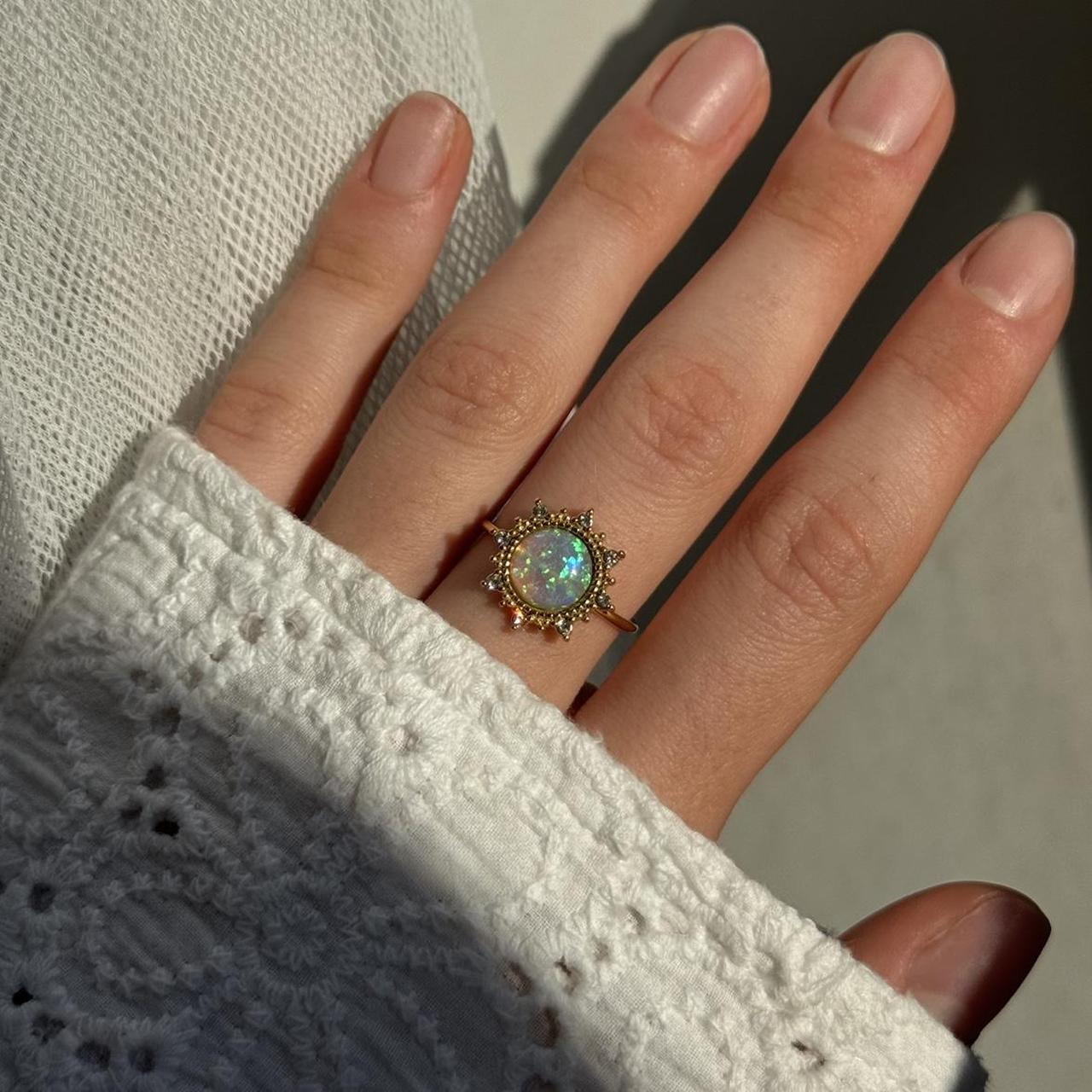 Vintage Vibe Gold Chameleon Blue Stone Ring