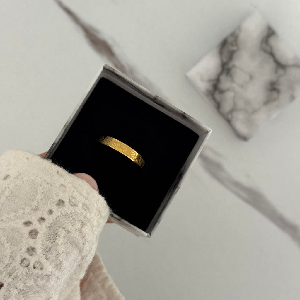 Gold Ring With Sun