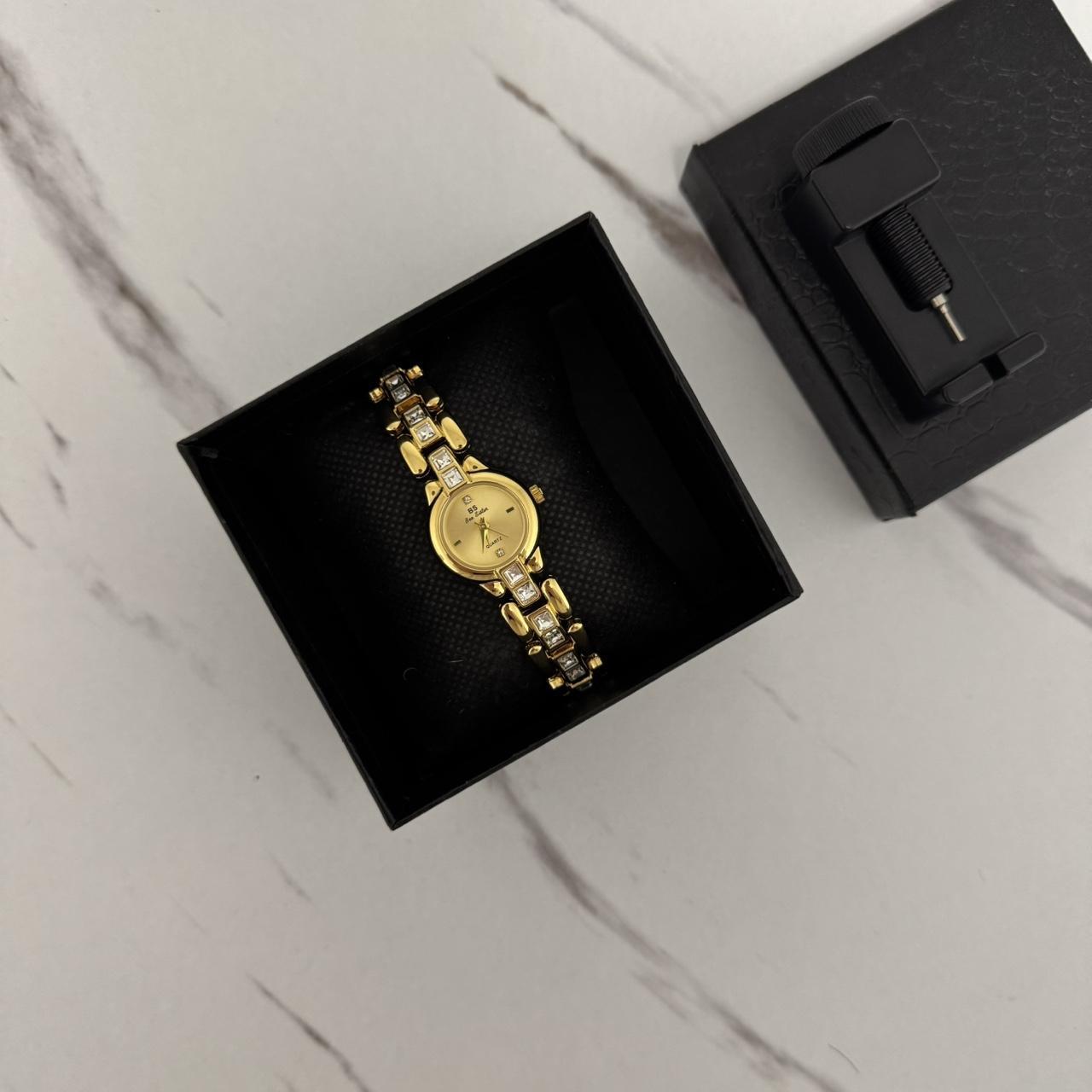Gold Watch Zircon Stone