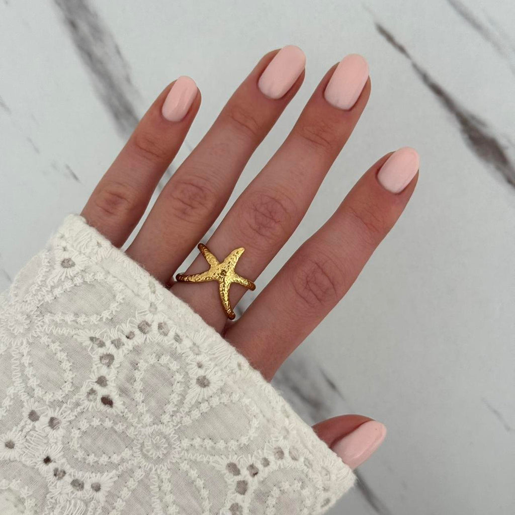 Gold Starfish Ring