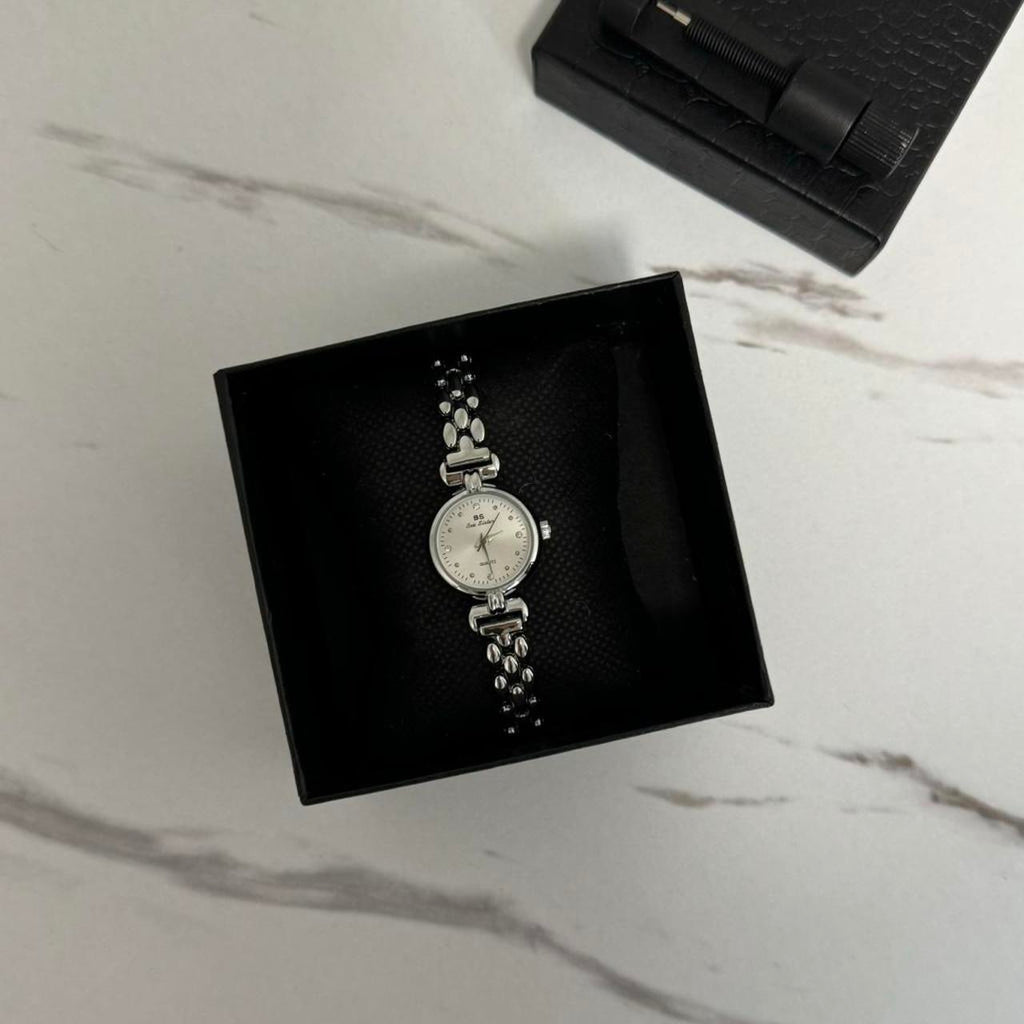 Vintage Inspired Mini Silver Watch