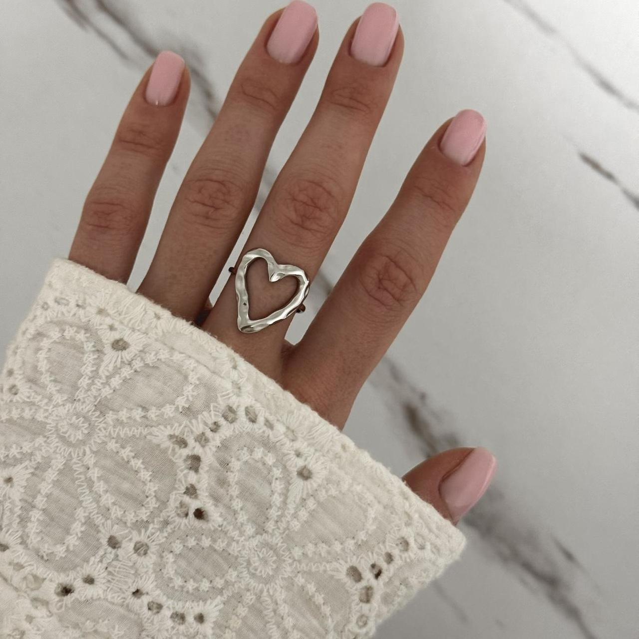 Silver ring Heart Shape