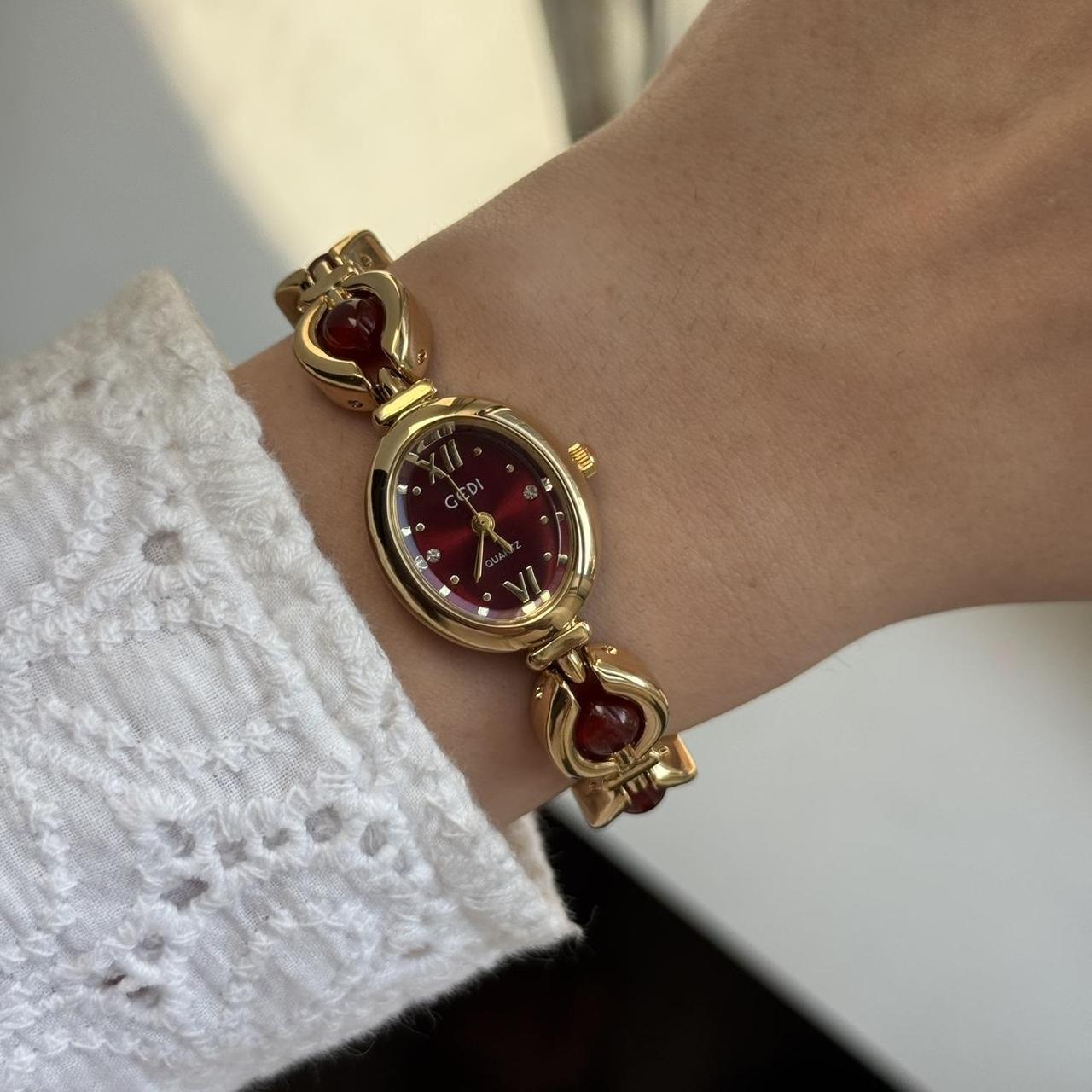 Gold/Burgundy Watch