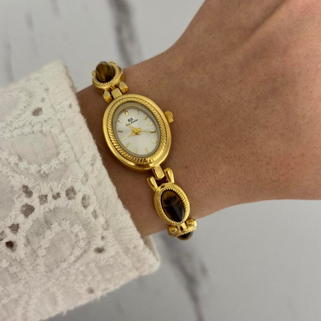 Watch Gold/Brown stones