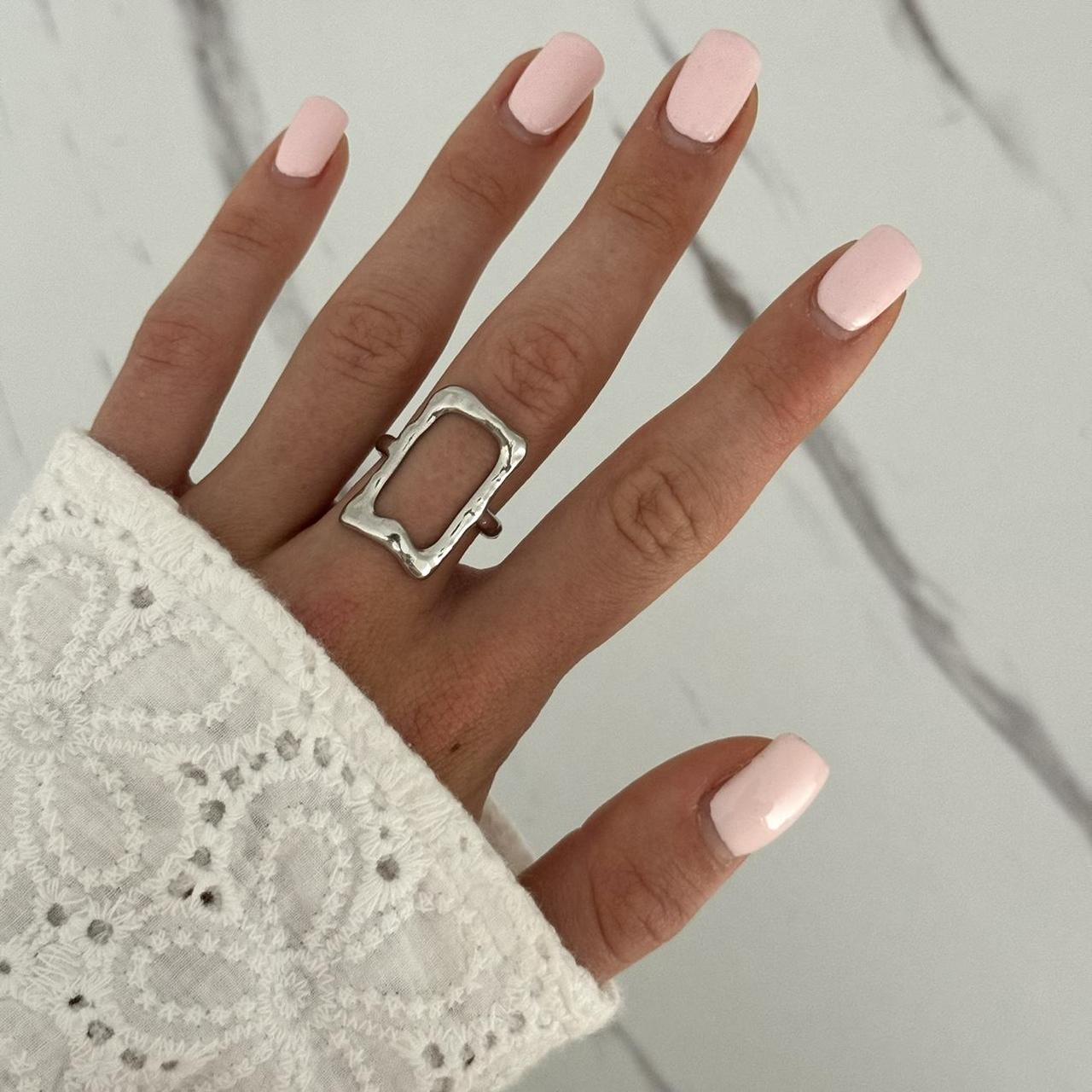 Vintage Vibe Square Silver Ring