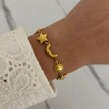 Gold Sun/Moon Bracelet