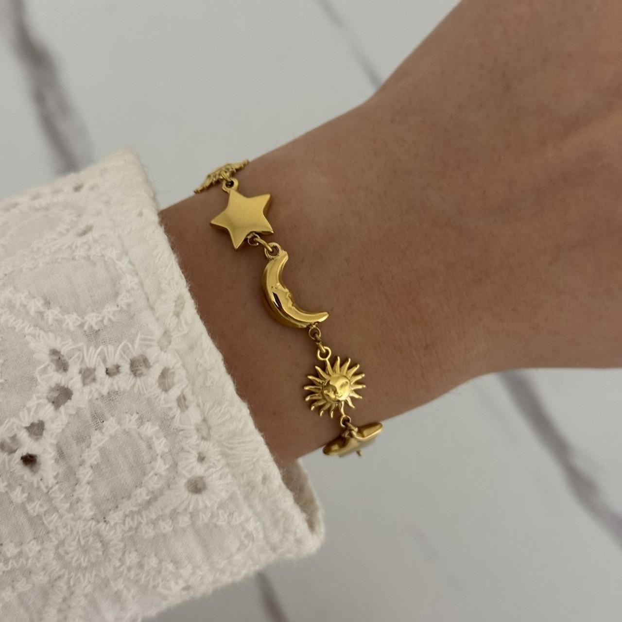 Gold Sun/Moon Bracelet