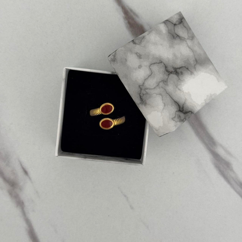 Gold/Burgundy Ring