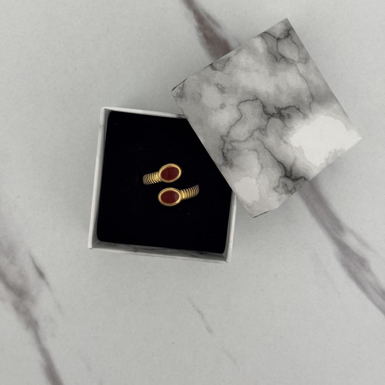 Gold/Burgundy Ring