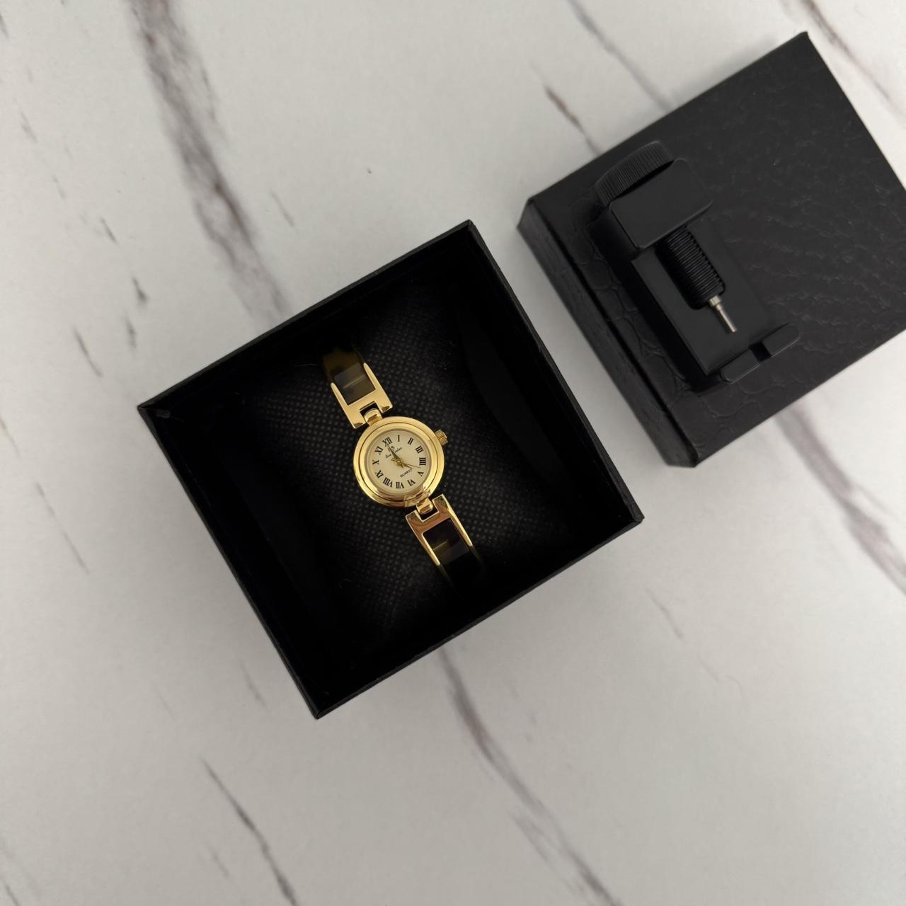Gold Mini Round Watch Bracelet