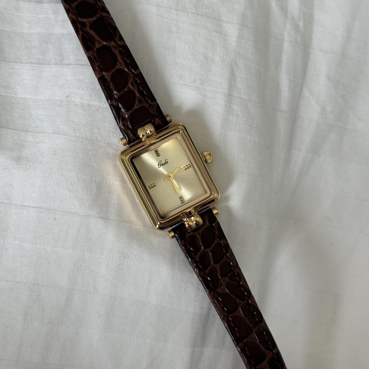 Square Brown/Gold Watch
