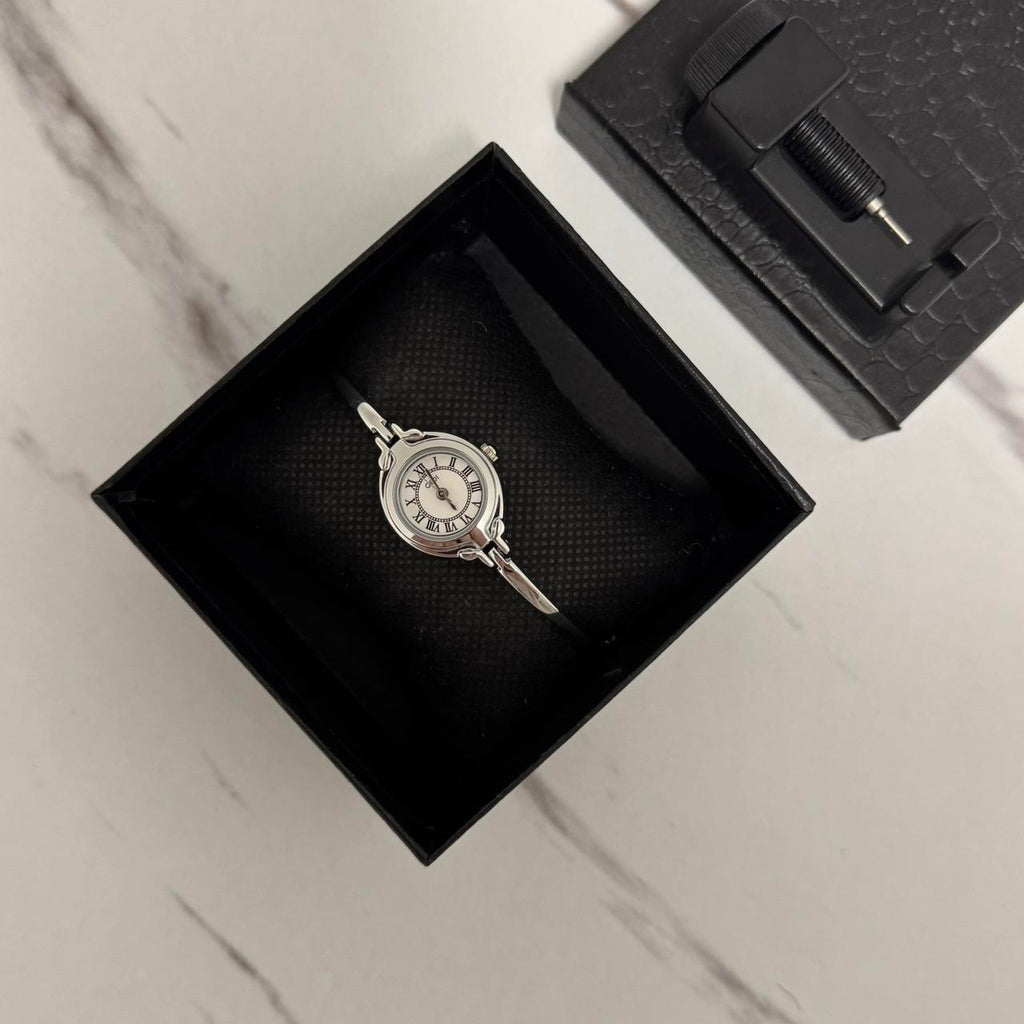 Tiny Silver Watch Bracelet