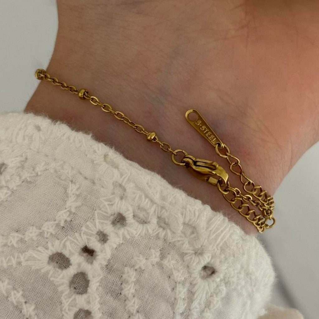 Gold Chain Ring Bracelet