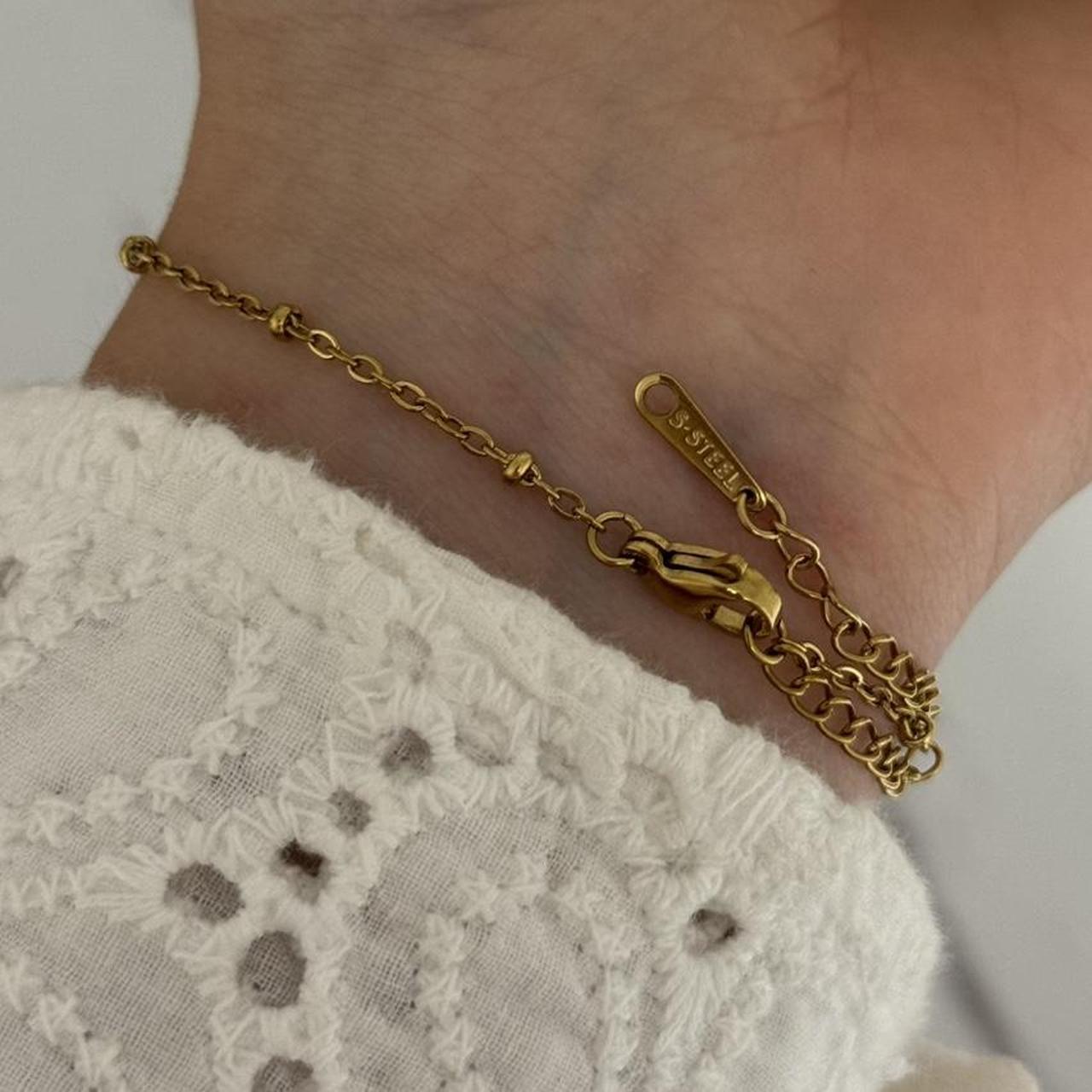Gold Chain Ring Bracelet
