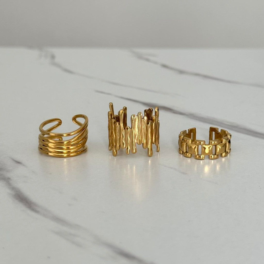 Set of 3 Gold Rings