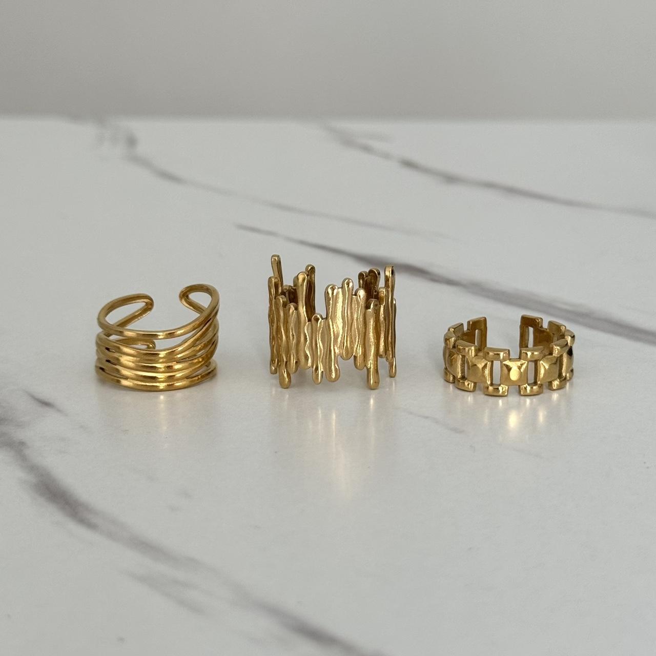 Set of 3 Gold Rings