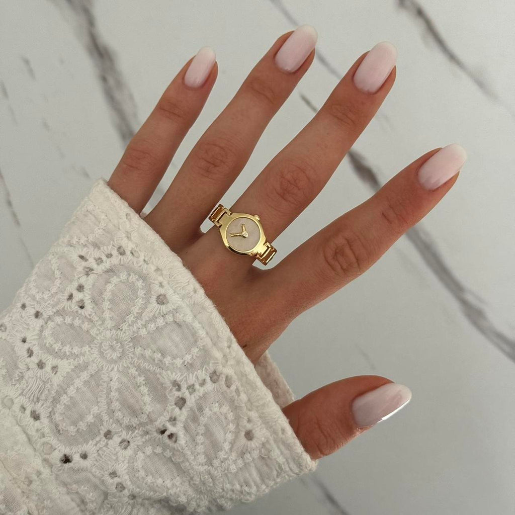 Gold/Pearl Watch Ring