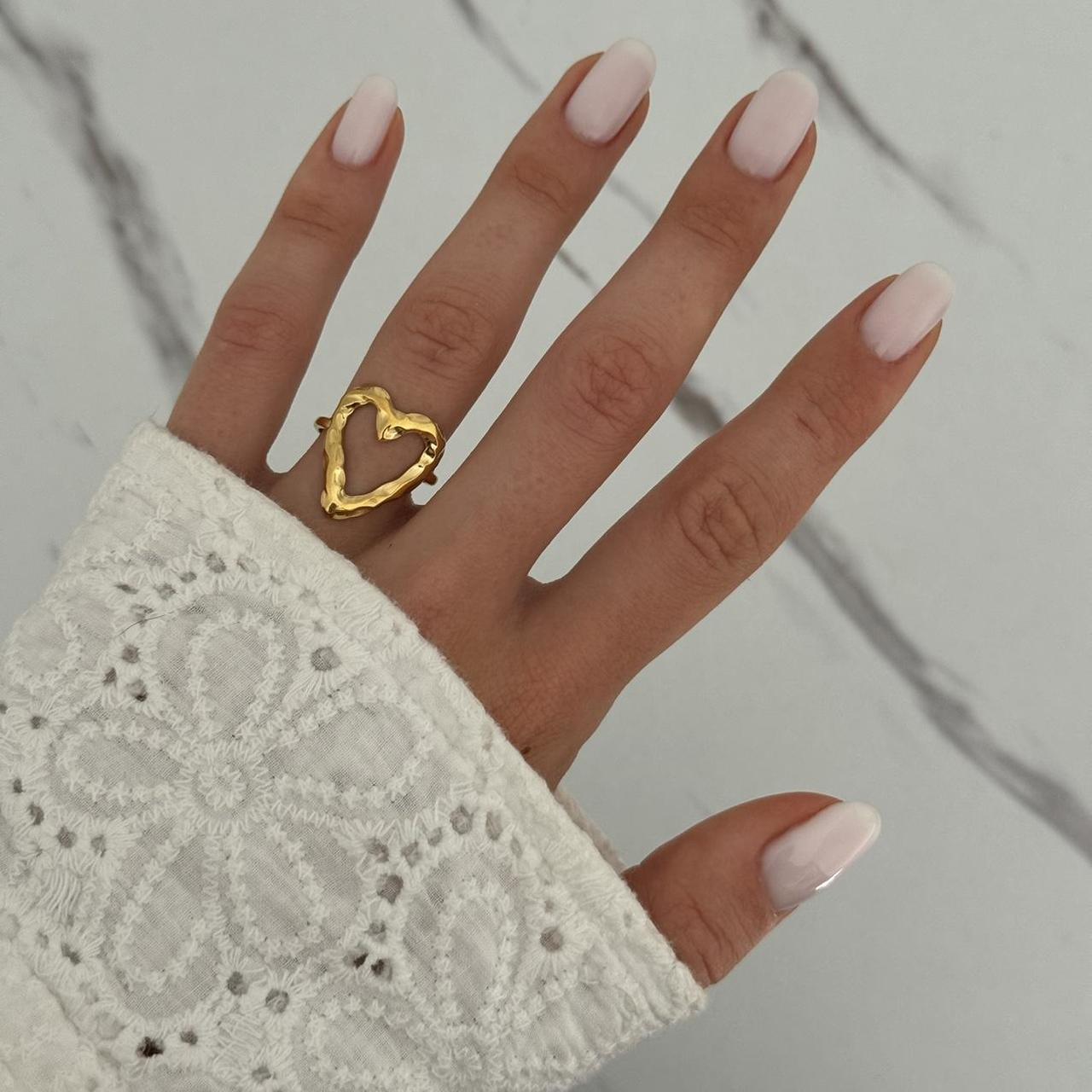 Gold Ring Heart Shape